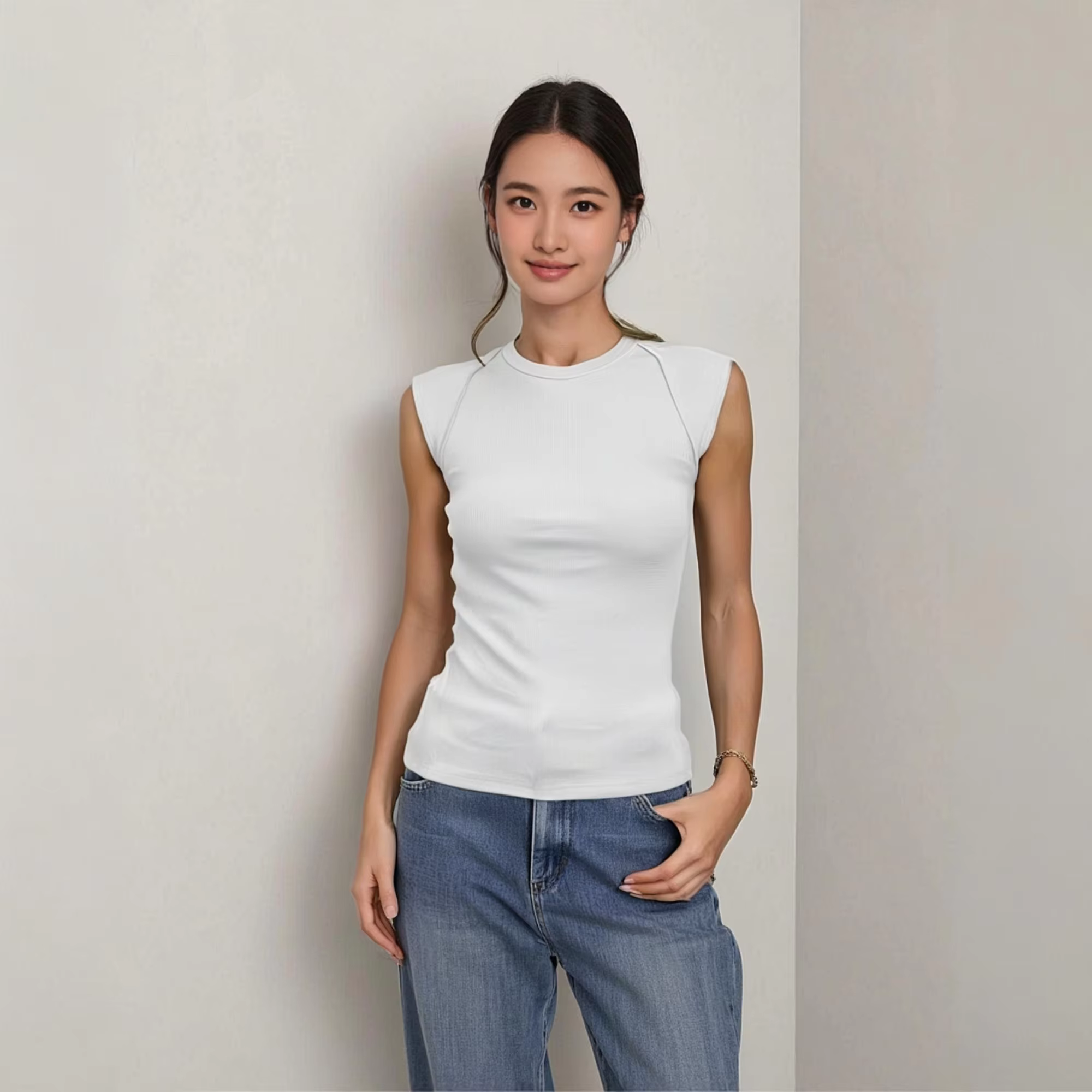 Women's Crop Sport Yoga Tank Top Knitted Fabric Eco-Friendly & Breathable Casual Style