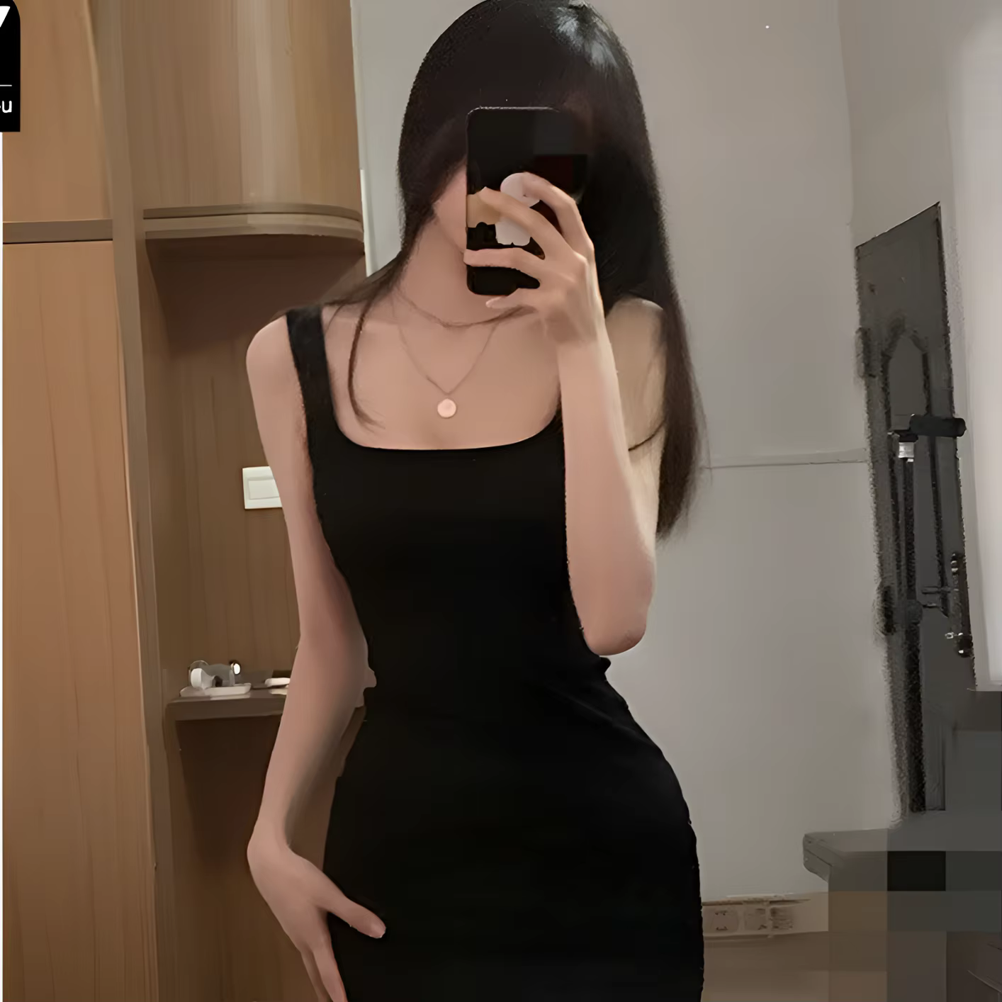 Women's Solid Summer Camisole Bodycon Dress Slim Fit Sexy Style Fitted Waist Hips Short Skirt Little Black Dress